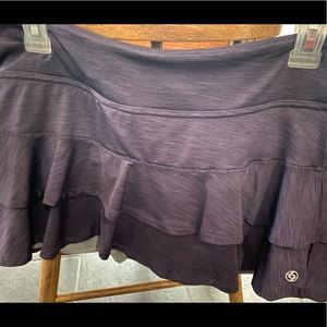 Lija medium deep purple two tiered tennis skirt.